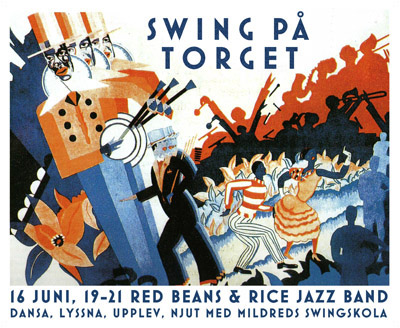 Swing på Torget med Mildreds swingskola och Red Beans and Rice Jazz Band